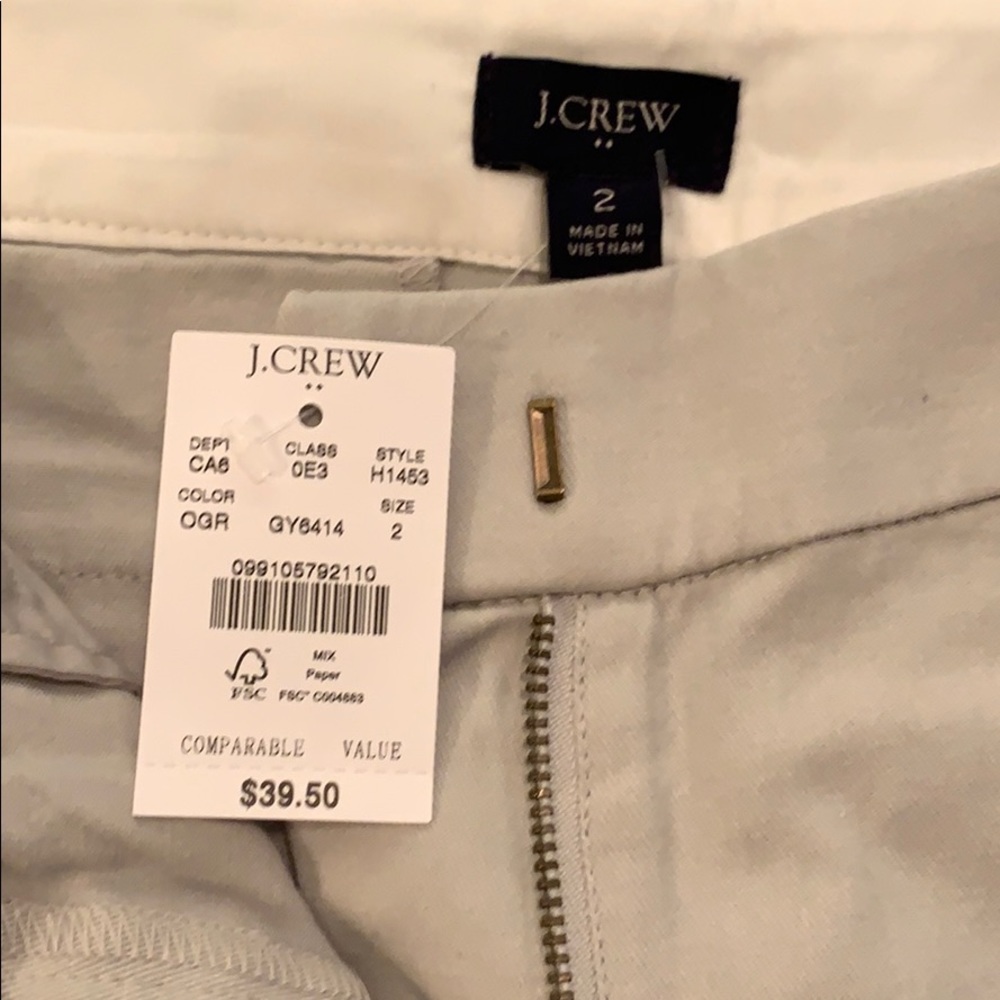NWT J.Crew Factory 5” Chino Shorts Size 2 Grey - Picture 4 of 6